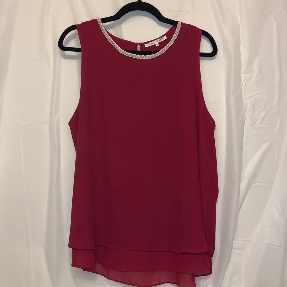 Red blouse